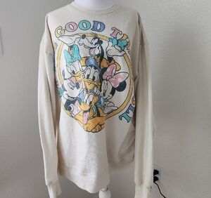Vintagevlook Disney Cream Graphic Unisex Sweater Size L